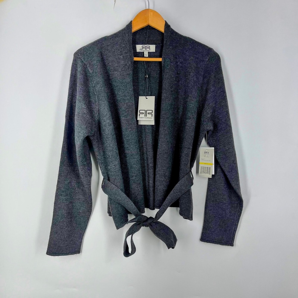 Robert Rodriguez Florence Open Front Cardigan Flannel‎ Tie Waist Womens SZ M NWT